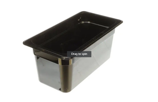 Saniserv 65102 PAN 1/3SIZE X 6 DEEP BLK